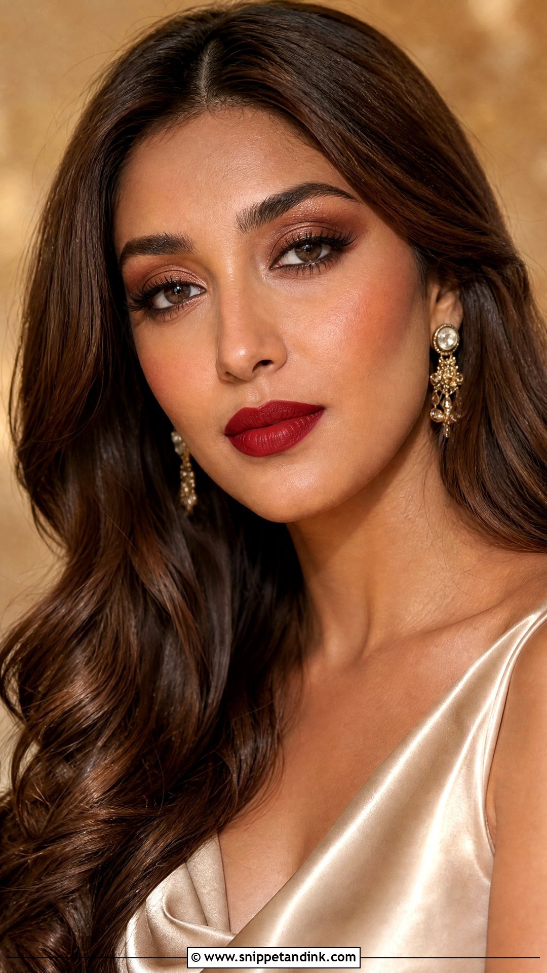 Bronze Eye Red Lip Wedding Makeup - Snippet and Ink - 20 Wedding Makeup Red Lips