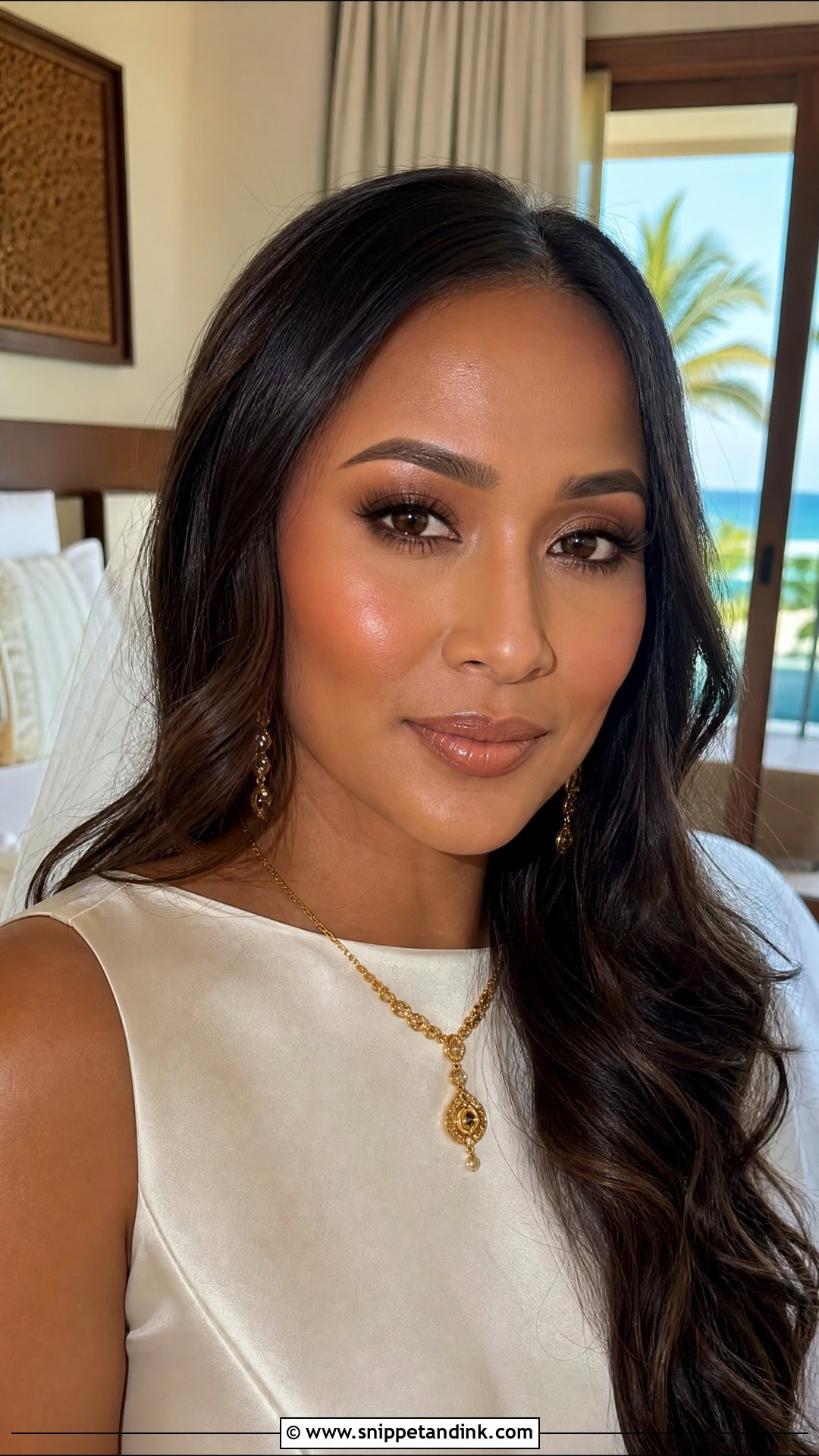Bronze Glam Bride Makeup - Snippet and Ink - 35 Glam Bride Makeup Ideas