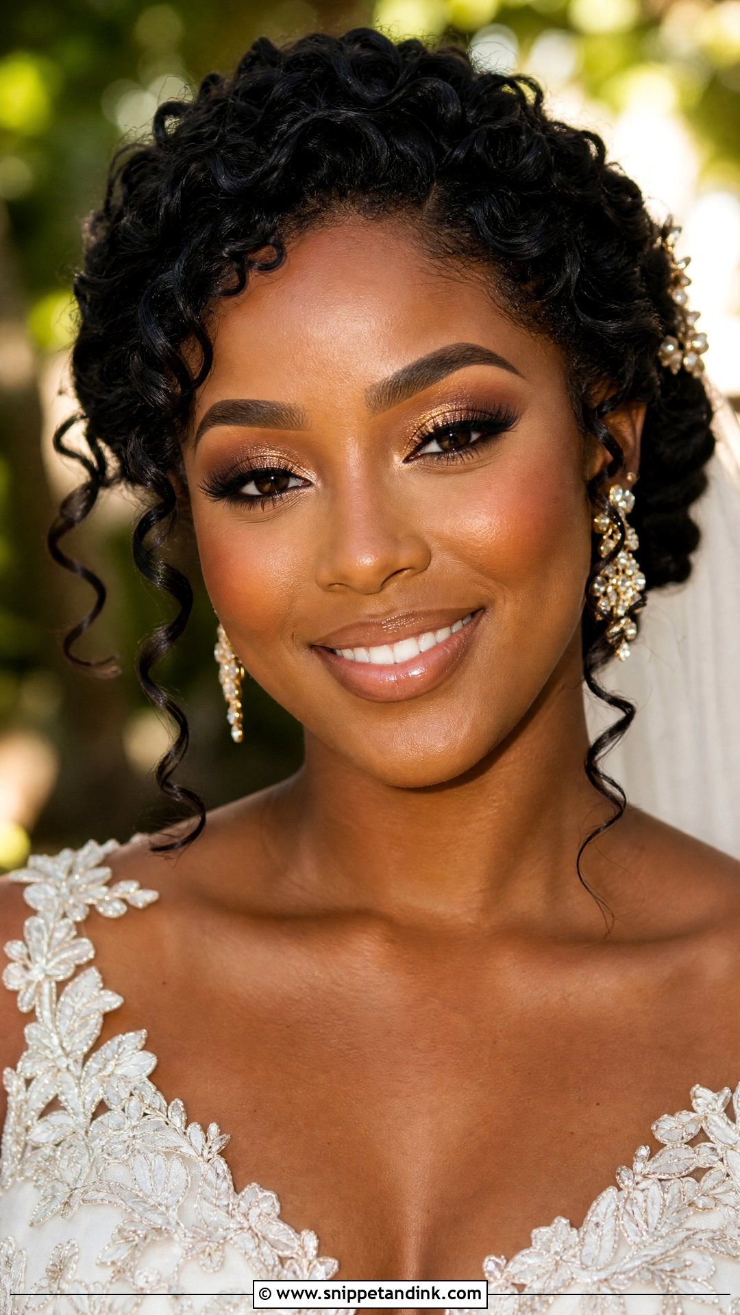 Bronze Glitter Wedding Makeup - Snippet and Ink - 20 Wedding Makeup Glitter Ideas