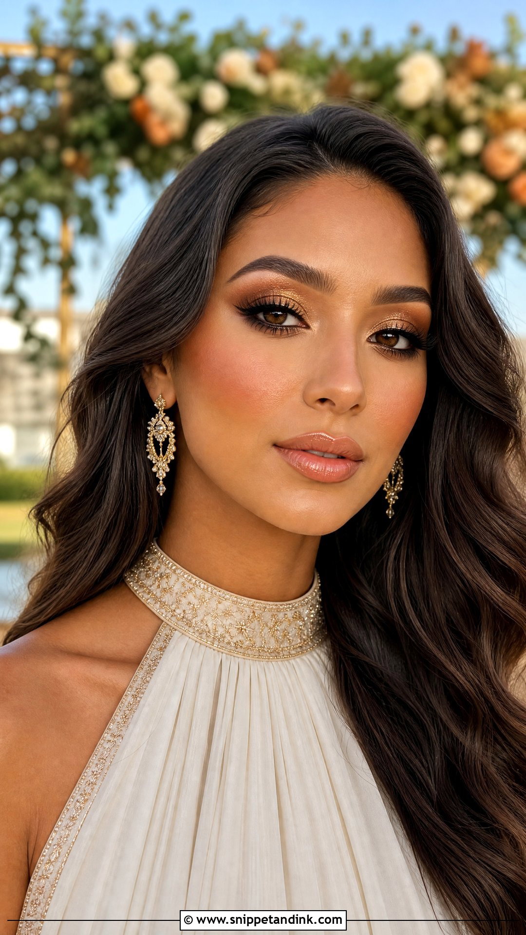 Bronze Gold Bridal Makeup - Snippet and Ink - 20 Gold Wedding Makeup Ideas