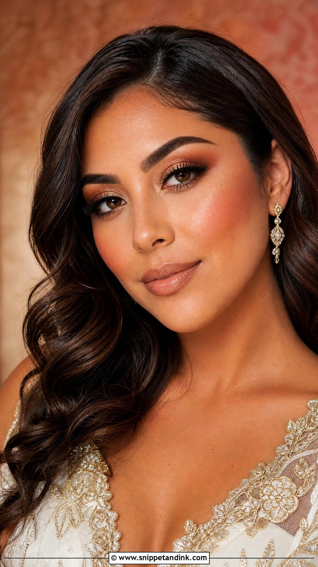 Bronze Gold Bridal Makeup - Snippet and Ink - 20 Golden Bridal Makeup Ideas