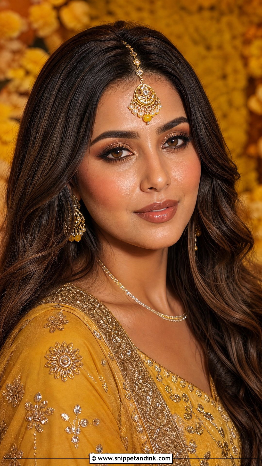 Bronze Haldi Bridal Makeup - Snippet and Ink - 25 Haldi Bridal Look Ideas