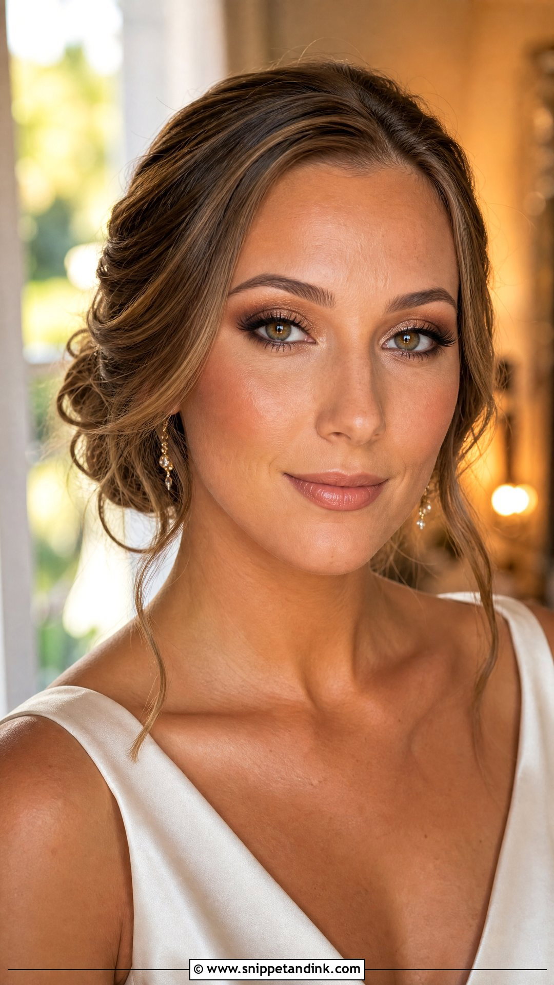 Bronze Hooded Eye Bridal Makeup - Snippet and Ink - 20 Hooded Eye Bridal Makeup Ideas