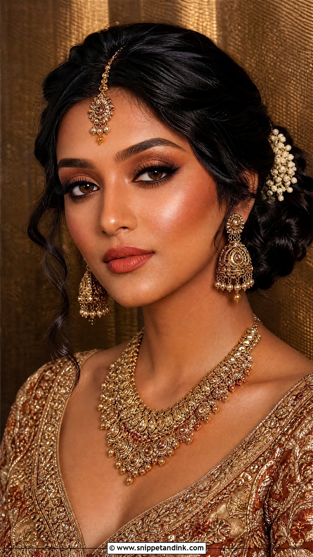 Bronze Indian Bridal HD Makeup - Snippet and Ink - 25 Indian Bridal HD Makeup Looks