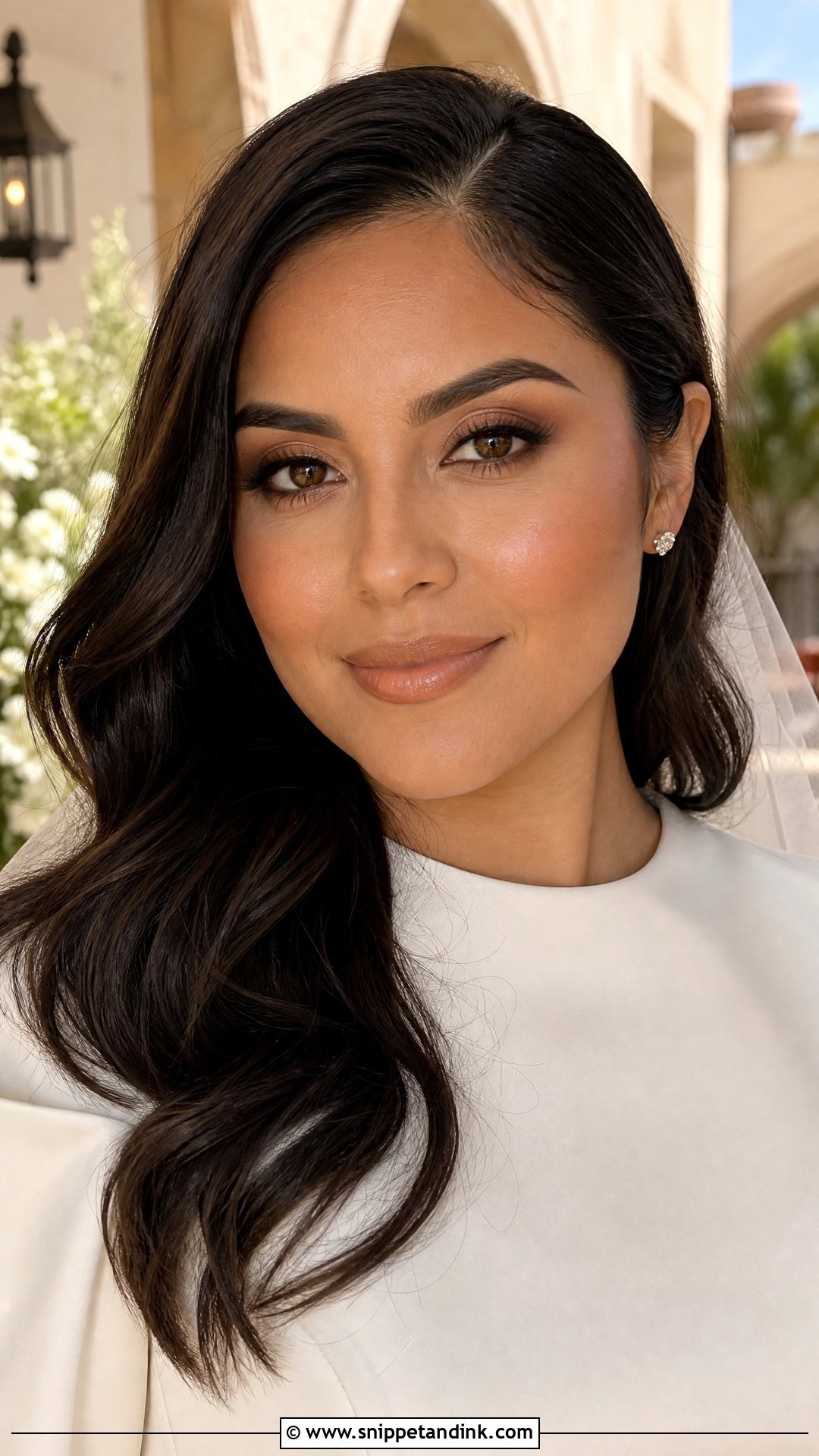 Bronze Natural Wedding Makeup For Brunettes - Snippet and Ink - 20 Natural Wedding Makeup for Brown Eyes and Brunettes Dark Hair