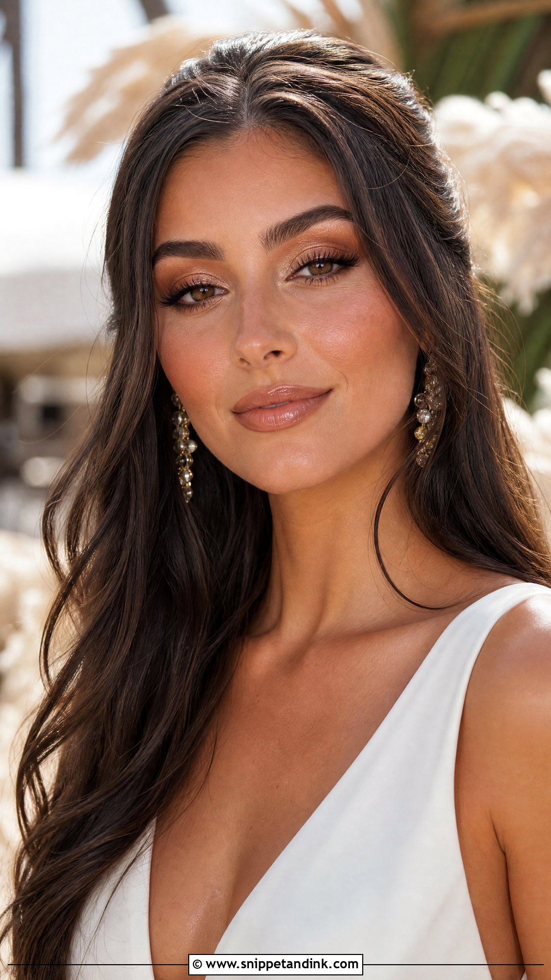 Bronze Nude Wedding Makeup - Snippet and Ink - 20 Nude Makeup for Wedding Ideas