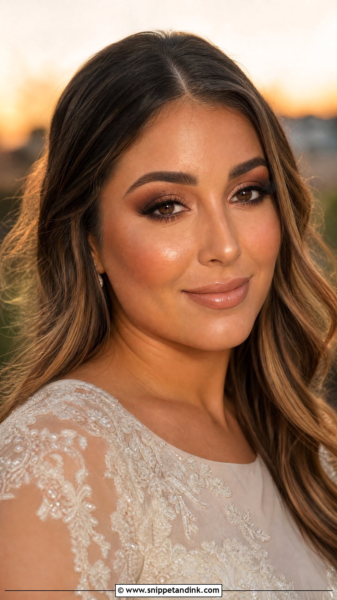 Bronze Smokey Eye Bridal Makeup - Snippet and Ink - 20 Smokey Eye Bridal Makeup Ideas