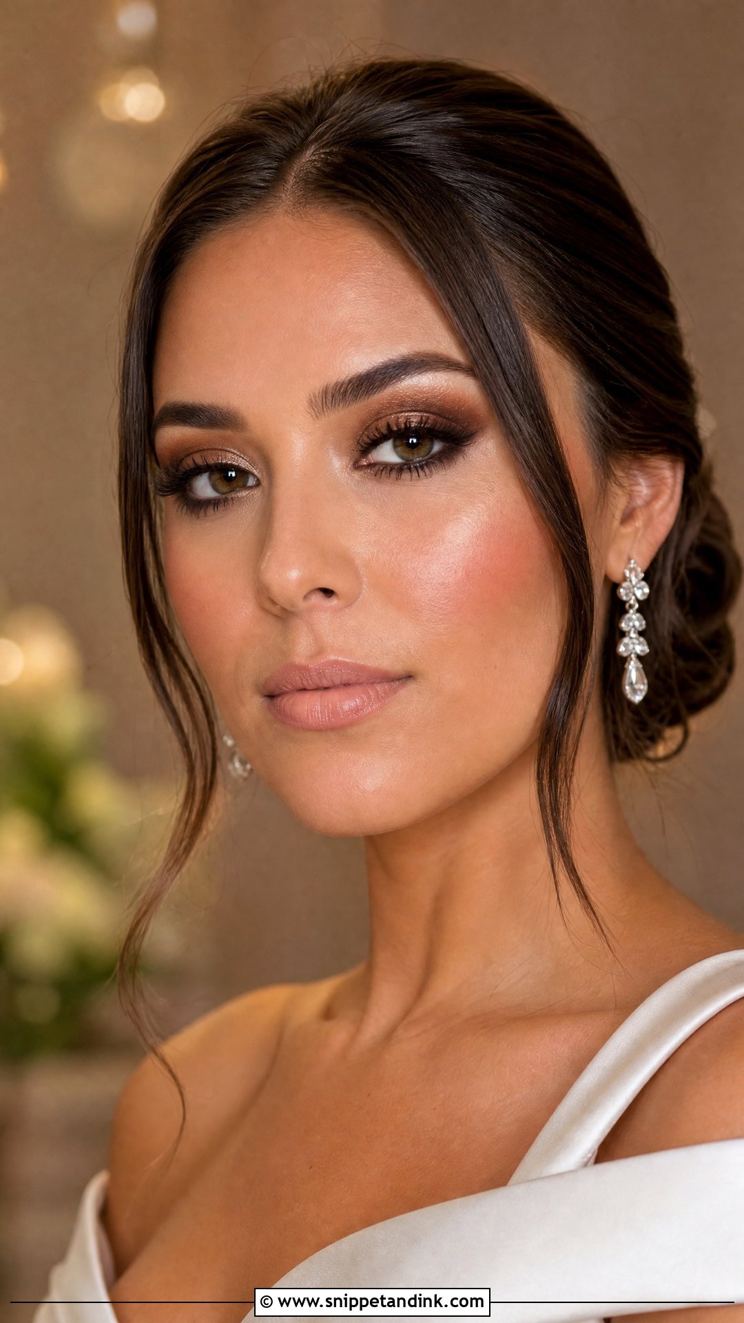 Bronze Smokey Eye Bridal Makeup - Snippet and Ink - 25 Bronze Bridal Makeup Ideas
