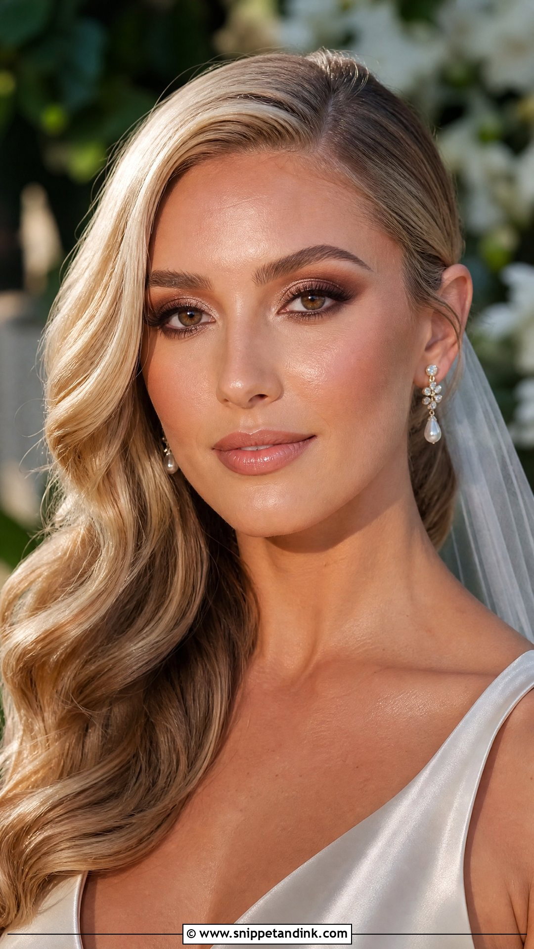 Bronze Smokey Eye Bride Makeup - Snippet and Ink - 20 Smokey Eye Bride Ideas