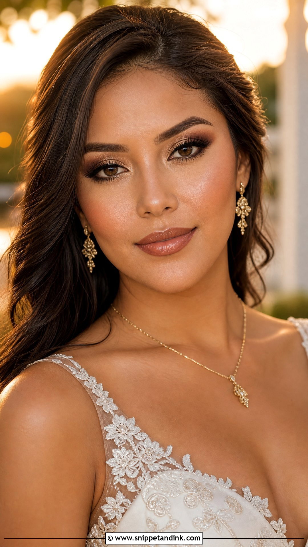 Bronze Smokey Eye Wedding Makeup - Snippet and Ink - 20 Bold Wedding Makeup Ideas