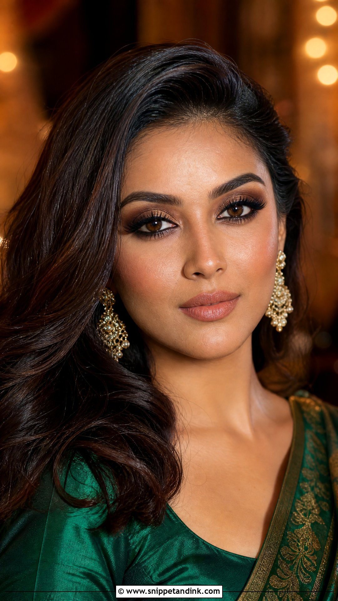Bronze Smokey Indian Wedding Eye Makeup - Snippet and Ink - 20 Indian Wedding Eye Makeup Ideas