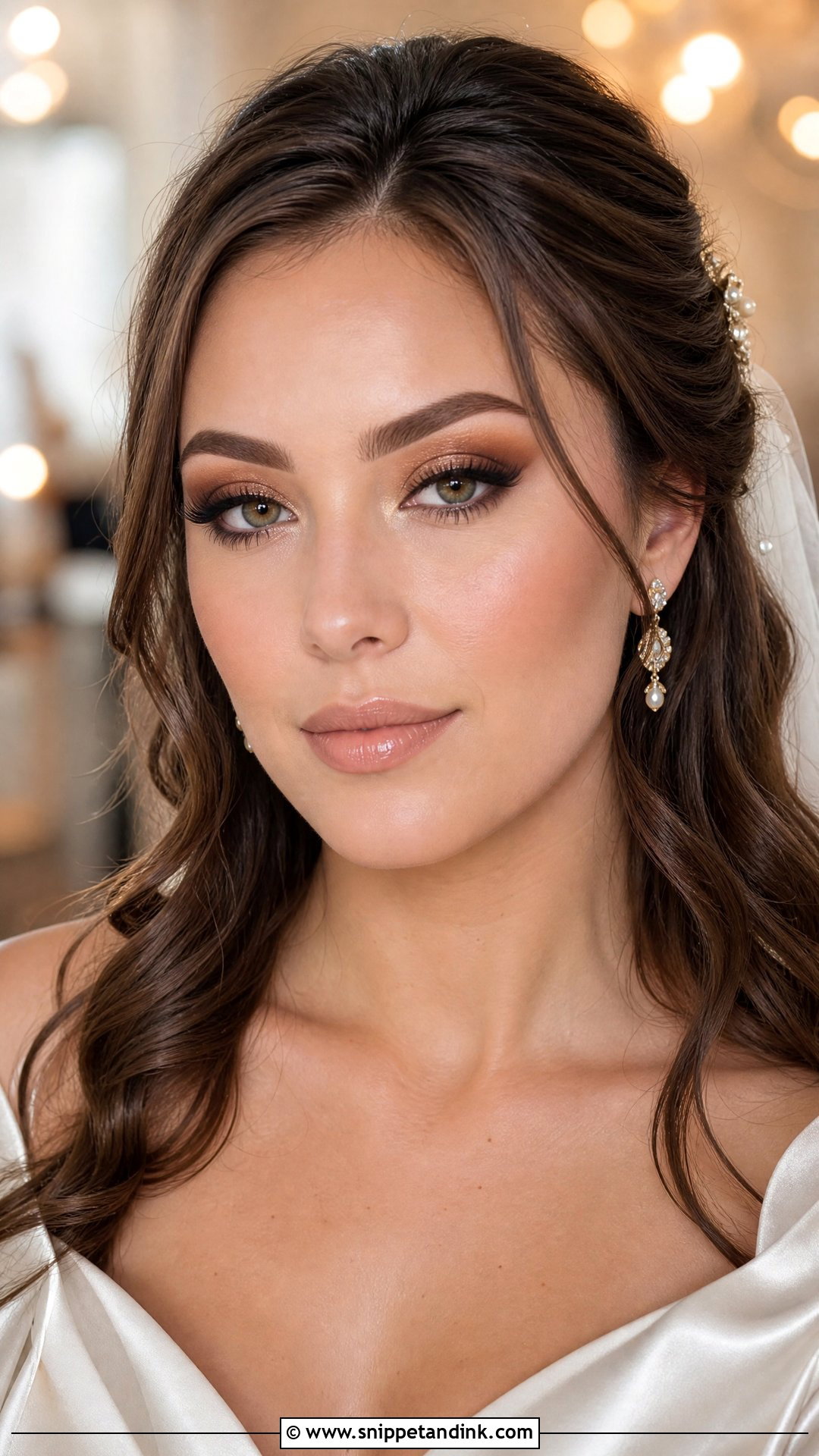 Bronze Smokey Wedding Makeup For Hazel Eyes - Snippet and Ink - 20 Full Glam Wedding Makeup for Hazel Eyes