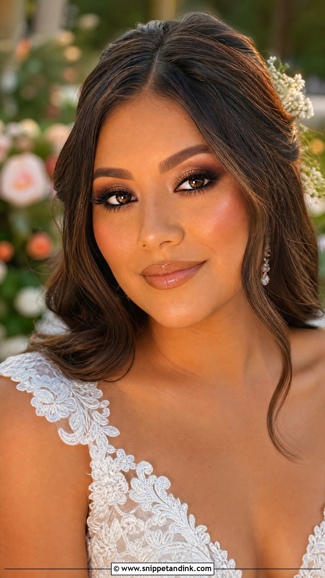 Bronze Smoky Wedding Makeup - Snippet and Ink - 20 Smoky Wedding Makeup Ideas