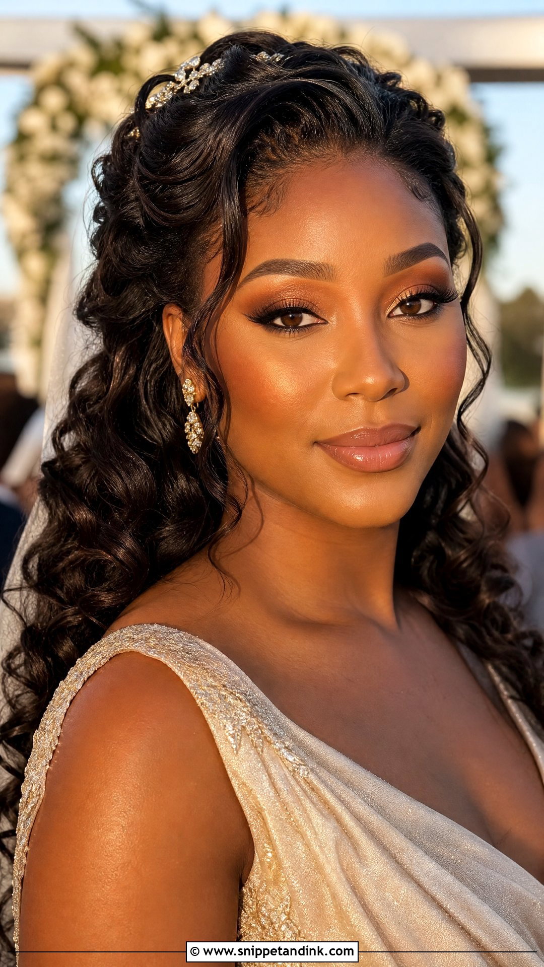 Bronze Wedding Makeup For Black Women - Snippet and Ink - 20 Black Woman Wedding Makeup Ideas