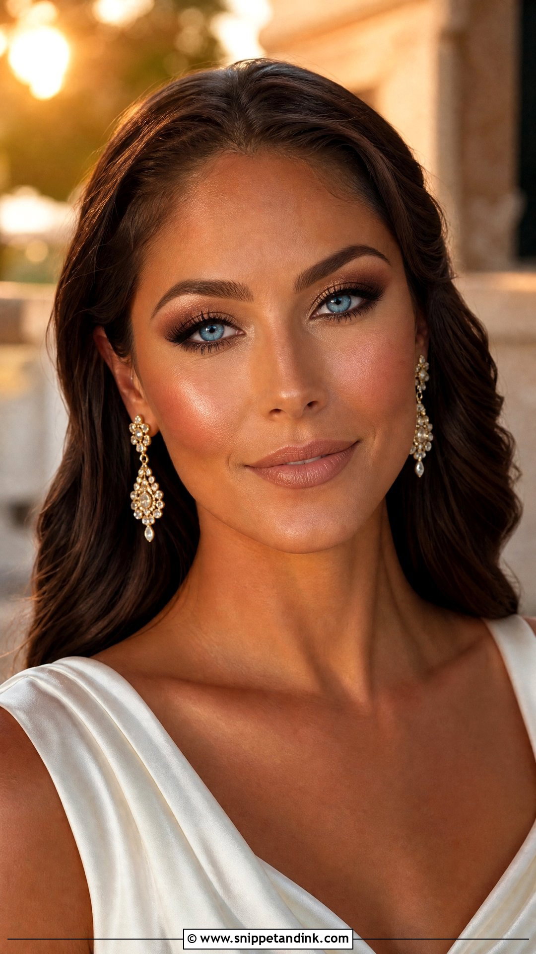 Bronze Wedding Makeup For Blue Eyes - Snippet and Ink - 20 Wedding Makeup Ideas for Blue Eyes