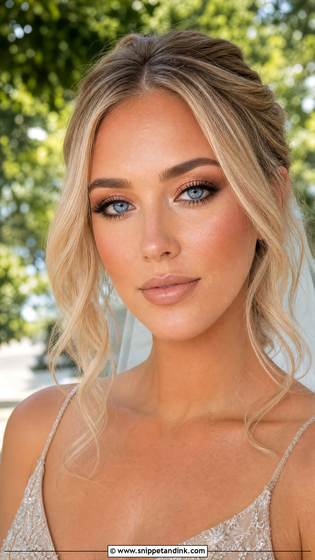 Bronze Wedding Makeup For Blue Eyes - Snippet and Ink - 20 Wedding Makeup Looks for Blue Eyes