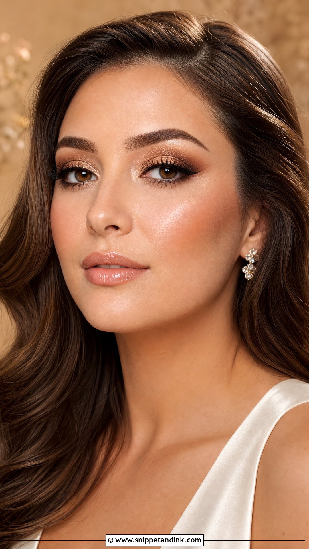 Bronze Wedding Makeup For Brown Eyes - Snippet and Ink - 20 Full Glam Wedding Makeup for Brown Eyes