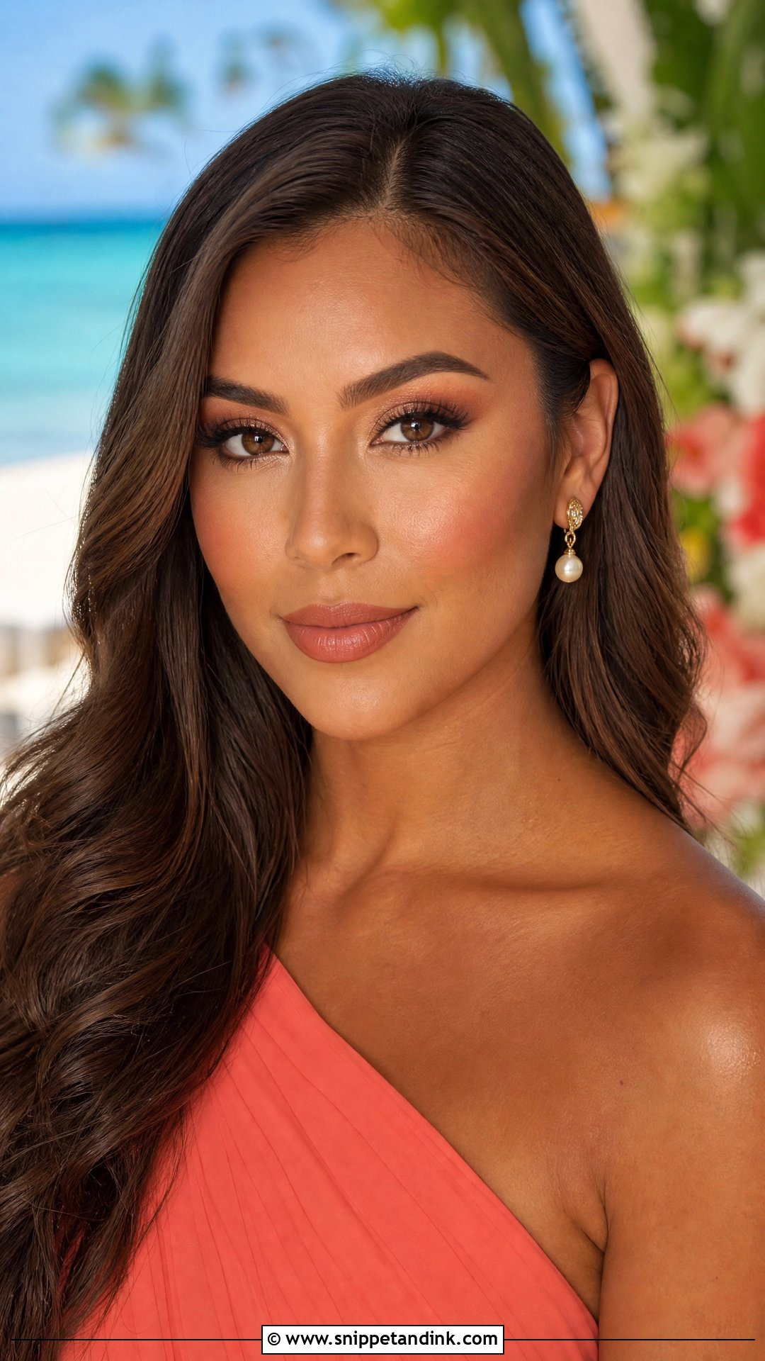 Bronzed Beach Wedding Guest Makeup - Snippet and Ink - 20 Beach Wedding Guest Makeup Ideas