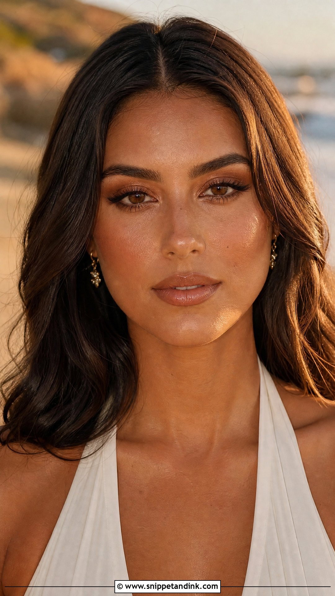 Bronzed Beach Wedding Makeup - Snippet and Ink - 25 Beach Wedding Makeup Ideas