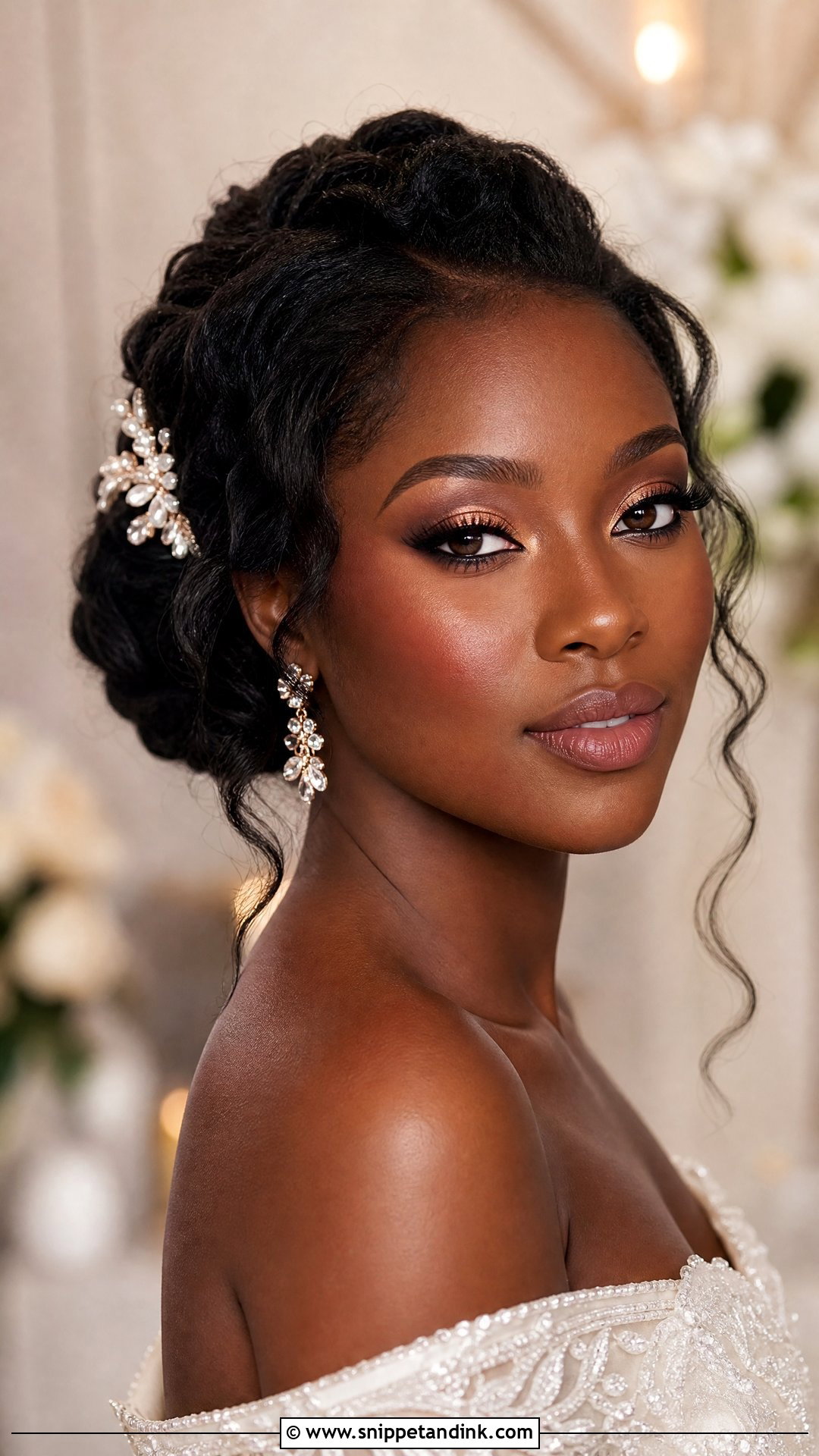 Bronzed Bridal Makeup For Deep Skin - Snippet and Ink - 20 Bronzed Bridal Makeup Ideas