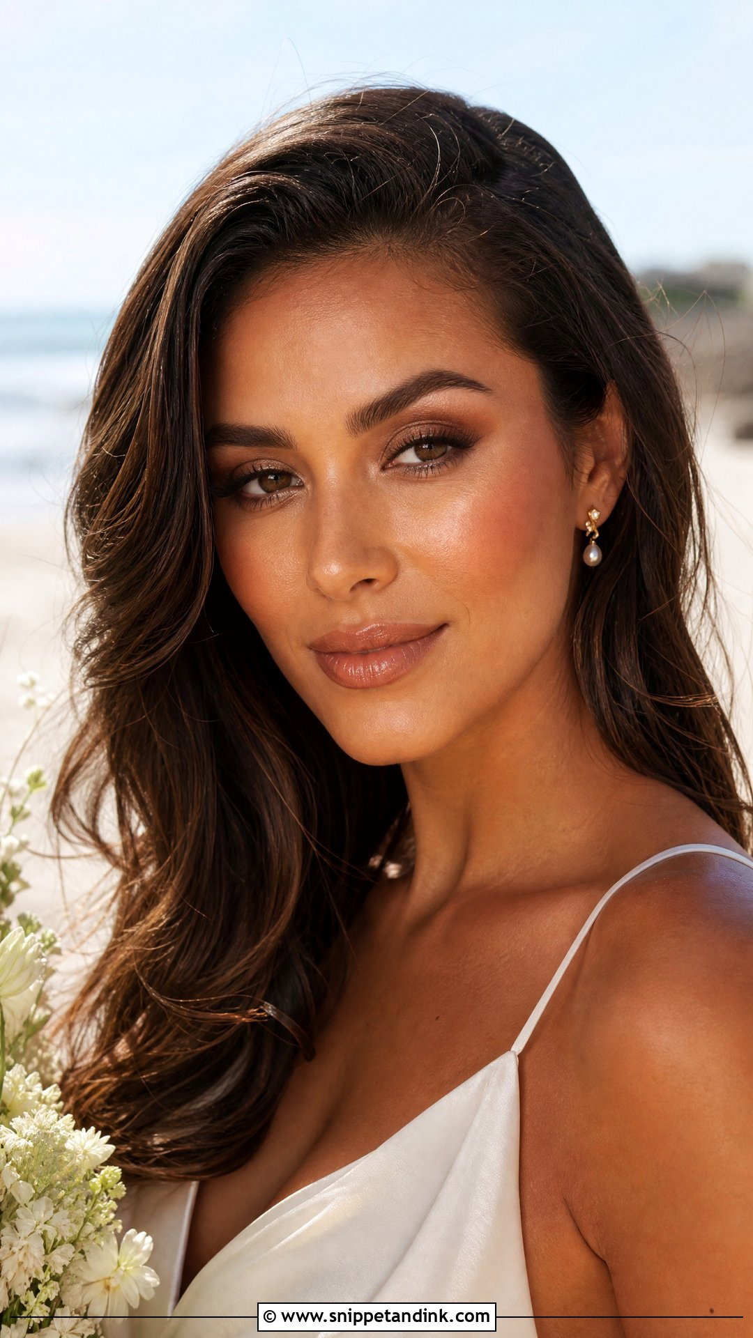 Bronzed Bridal Makeup For Round Face - Snippet and Ink - 20 Bridal Makeup for Round Face Ideas