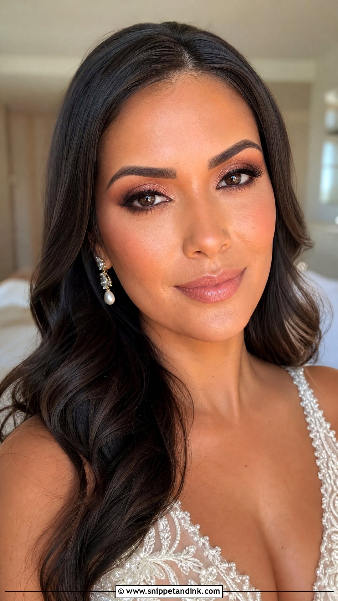 Bronzed Bridal Makeup For Tan Skin - Snippet and Ink - 20 Bronzed Bridal Makeup Ideas