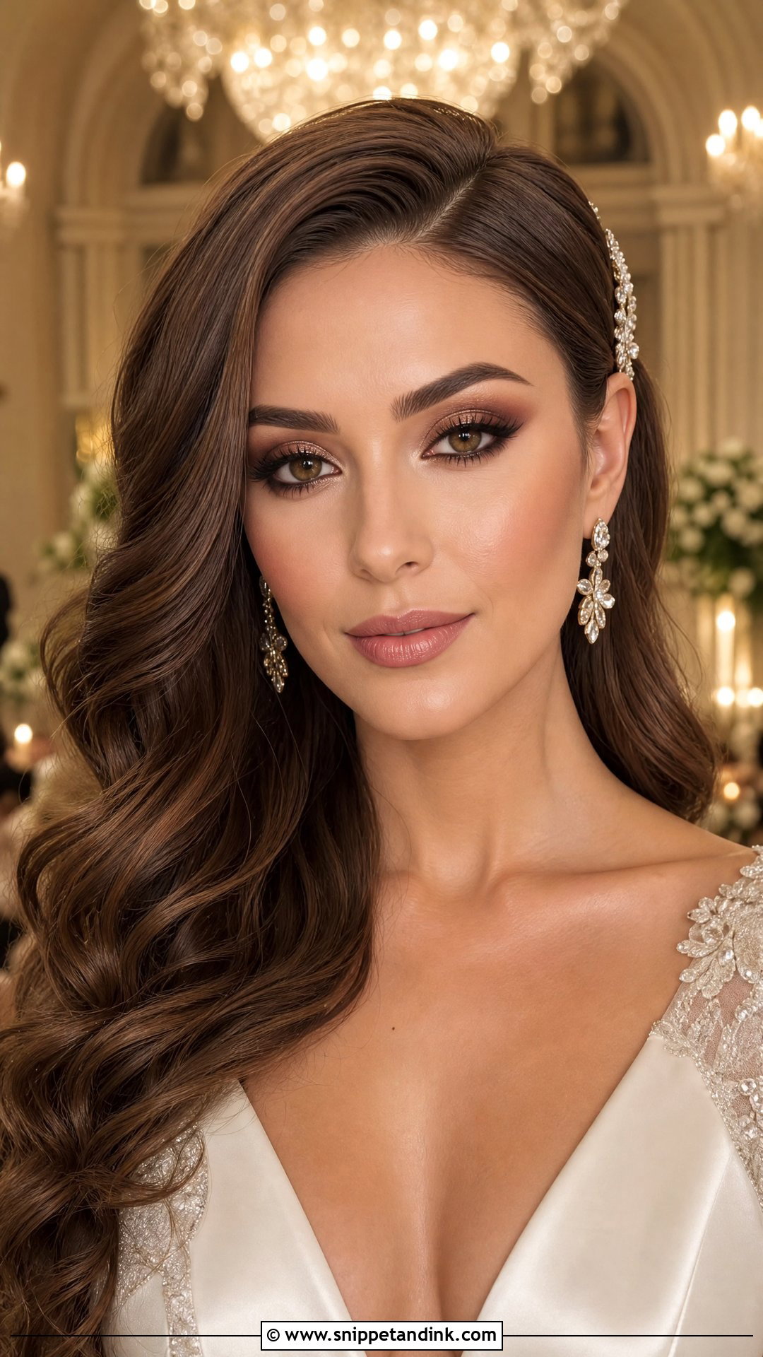 Bronzed Bridal Makeup With Brown Smokey Eye - Snippet and Ink - 20 Bronzed Bridal Makeup Ideas