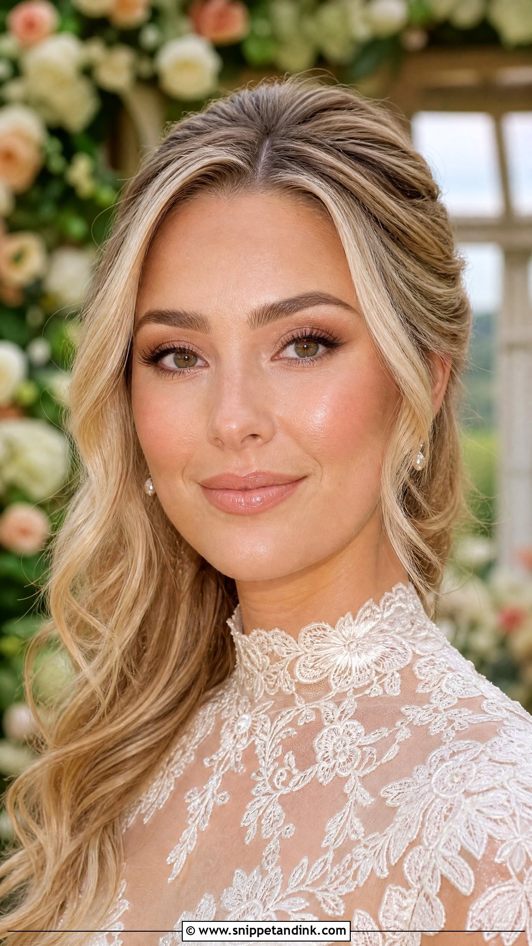 Bronzed Bridal Makeup With Peach Blush - Snippet and Ink - 20 Bronzed Bridal Makeup Ideas