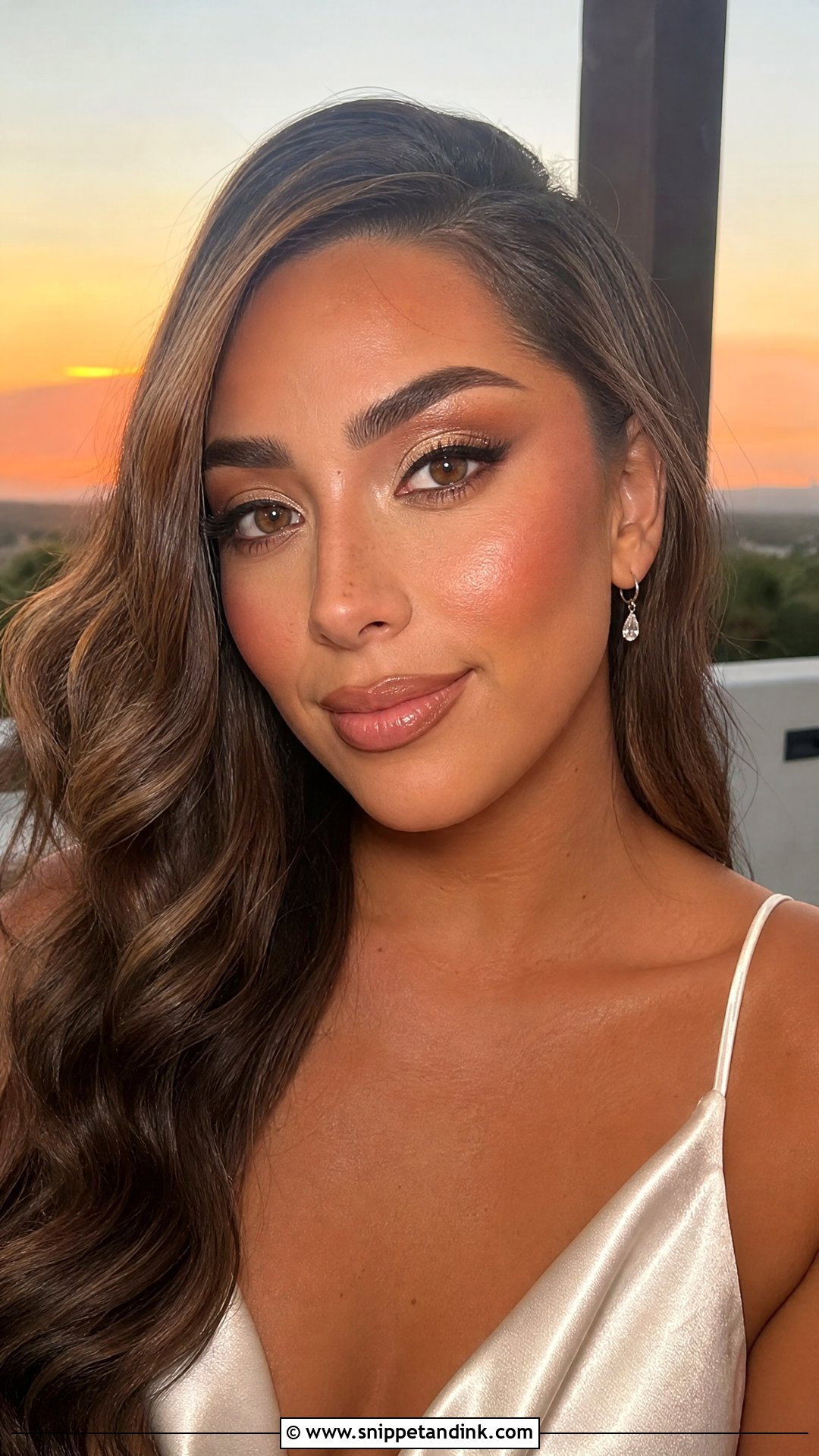 Bronzed Bridesmaid Makeup - Snippet and Ink - 35 Bridesmaid Makeup Ideas