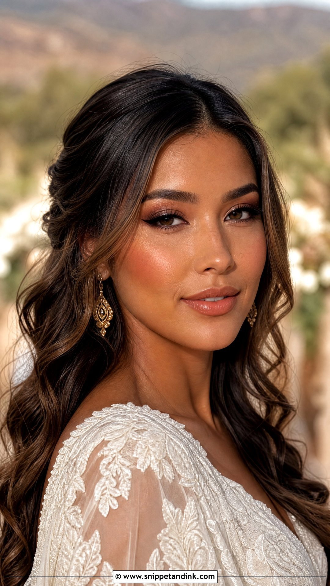 Bronzed Cat Eye Bridal Makeup - Snippet and Ink - 20 Cat Eye Wedding Makeup Ideas