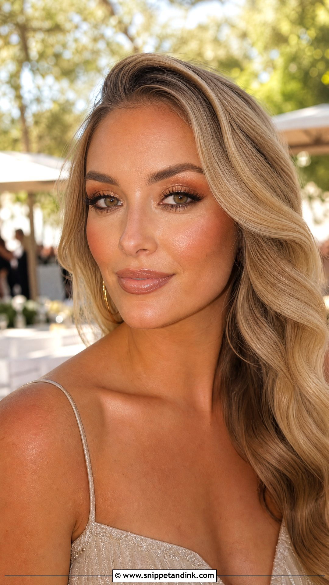 Bronzed Daytime Wedding Makeup - Snippet and Ink - 20 Daytime Wedding Makeup Ideas