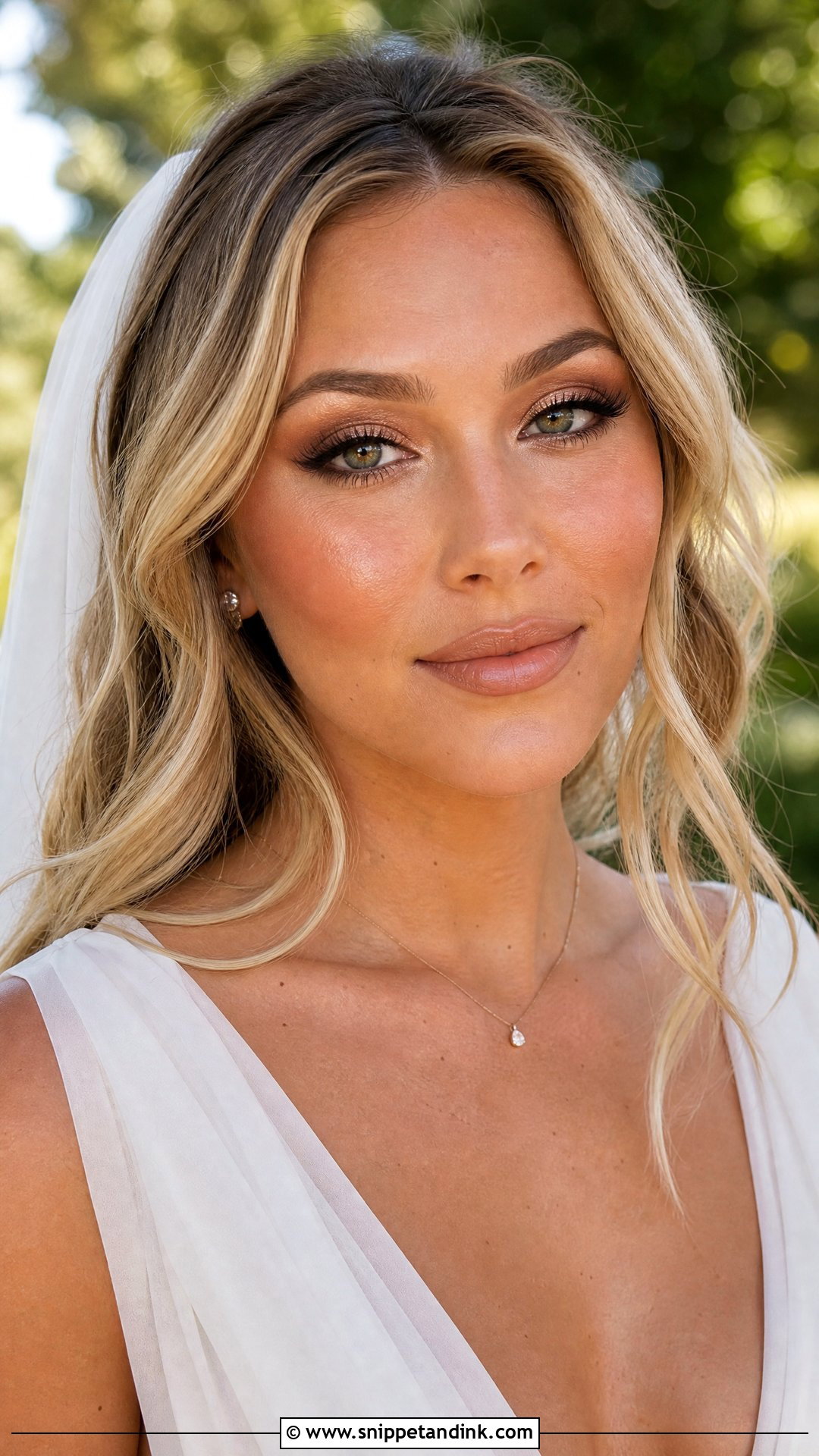 Bronzed Hooded Eye Bridal Makeup - Snippet and Ink - 20 Hooded Eye Wedding Makeup Ideas