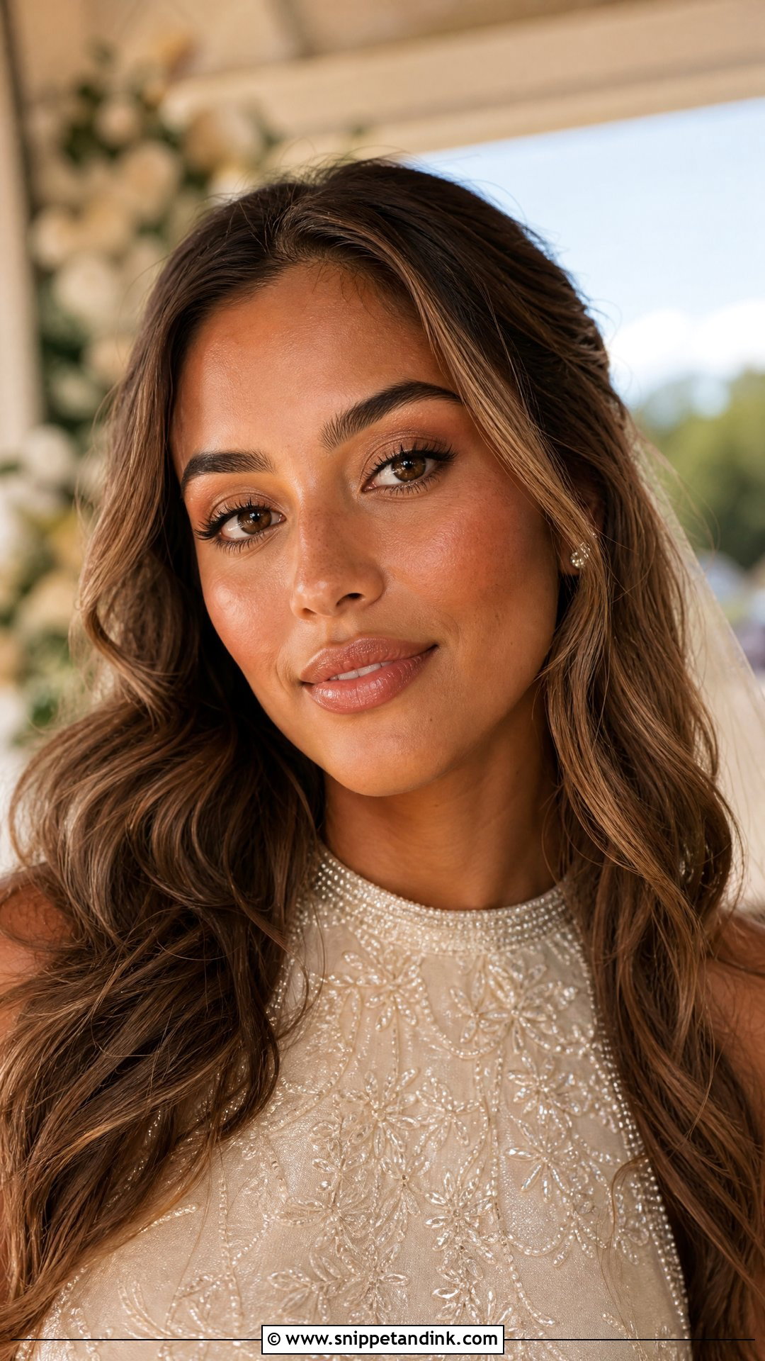 Bronzed No Makeup Bride - Snippet and Ink - 20 No Makeup Bride Ideas