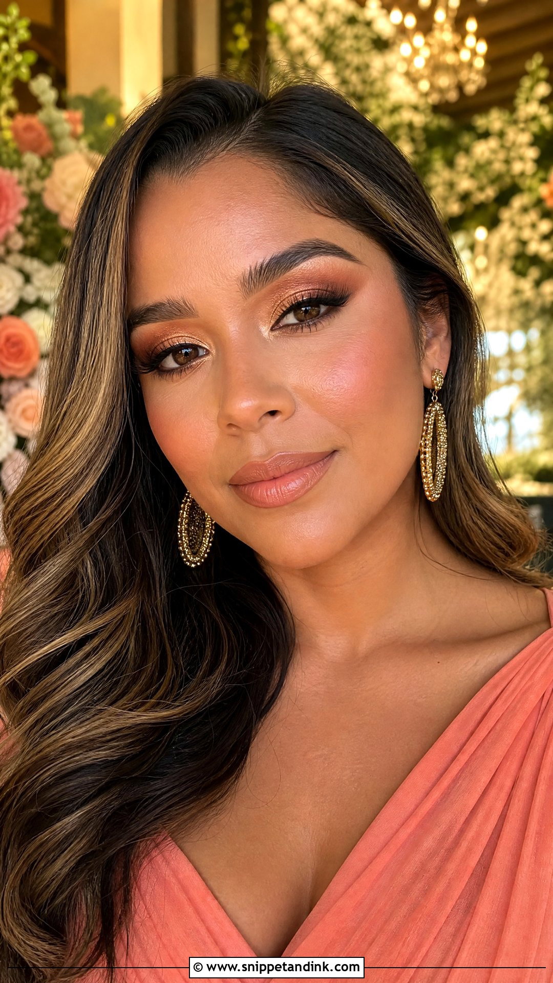 Bronzed Wedding Guest Makeup - Snippet and Ink - 20 Soft Wedding Guest Makeup Ideas