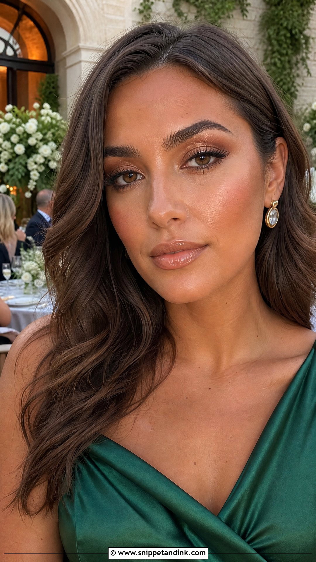 Bronzed Wedding Guest Makeup - Snippet and Ink - 20 Bridal Guest Makeup Ideas
