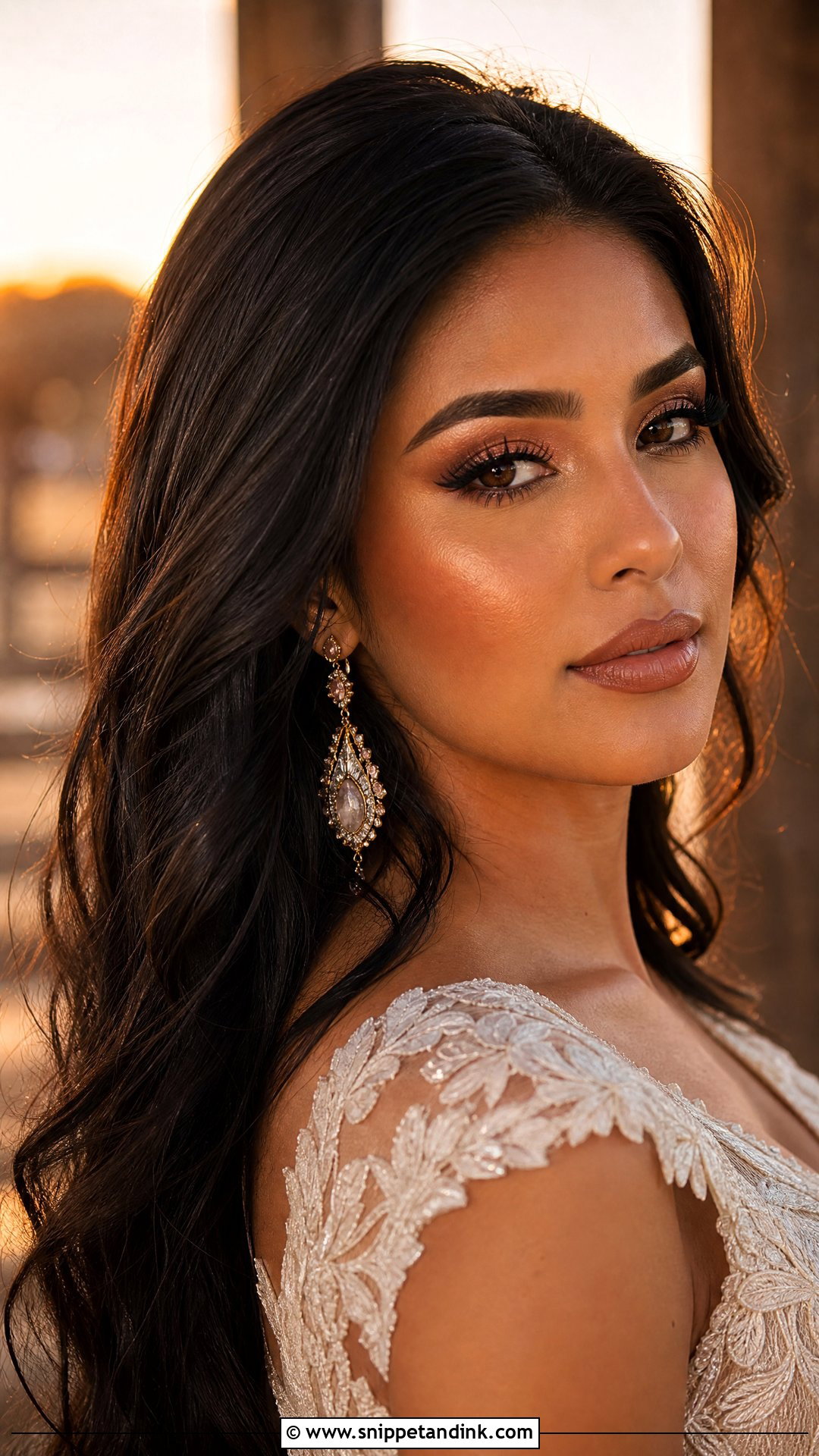 Bronzed Western Wedding Makeup - Snippet and Ink - 20 Western Wedding Makeup Ideas