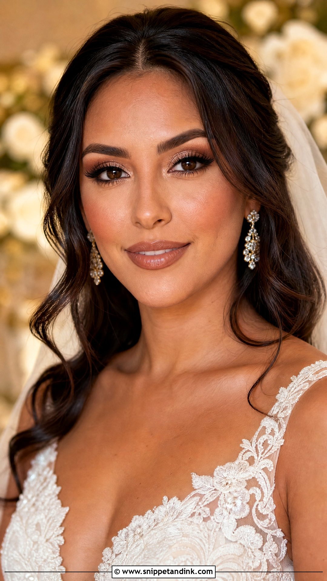 Bronzy Bridal Makeup For Brown Eyes - Snippet and Ink - 20 Bronzy Bridal Makeup Ideas