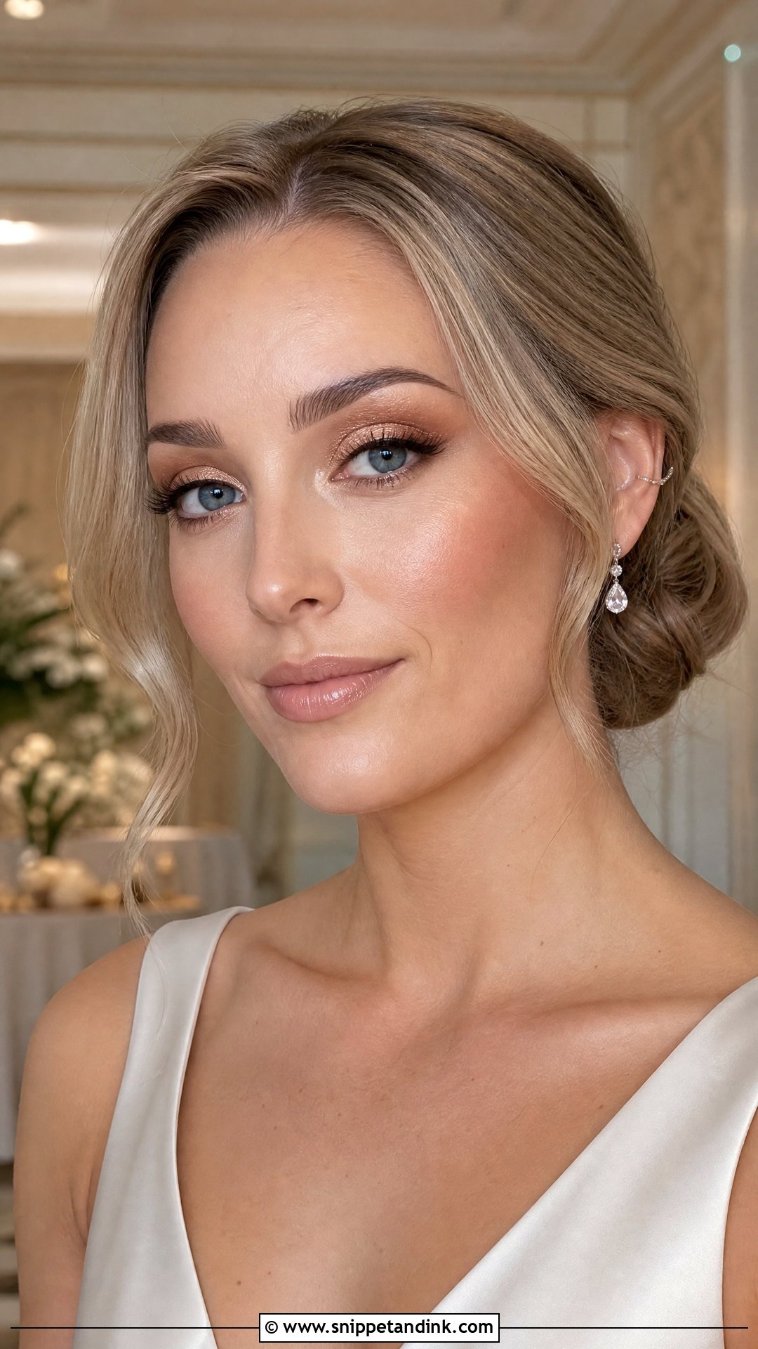 Bronzy Champagne Wedding Makeup - Snippet and Ink - 30 Bronzy Glowy Wedding Makeup Ideas