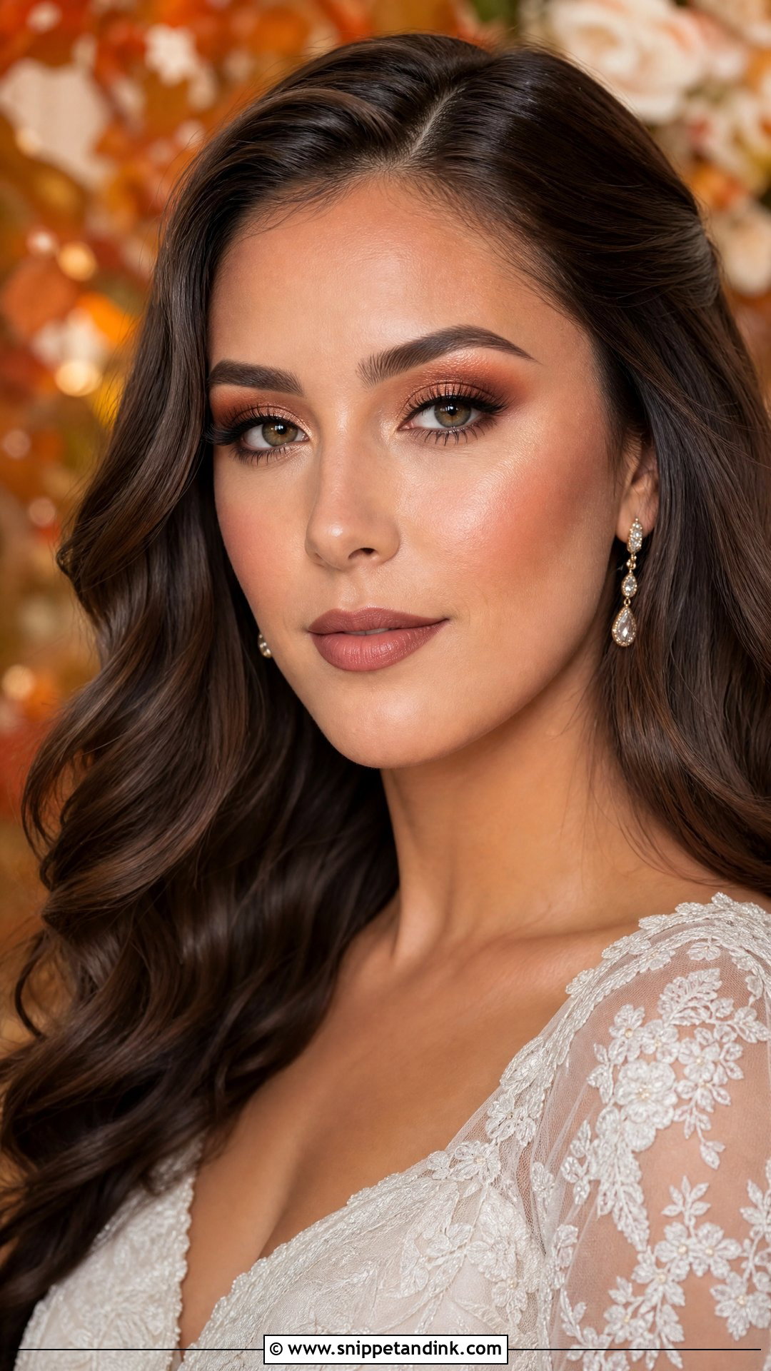 Bronzy Fall Wedding Makeup - Snippet and Ink - 30 Bronzy Glowy Wedding Makeup Ideas