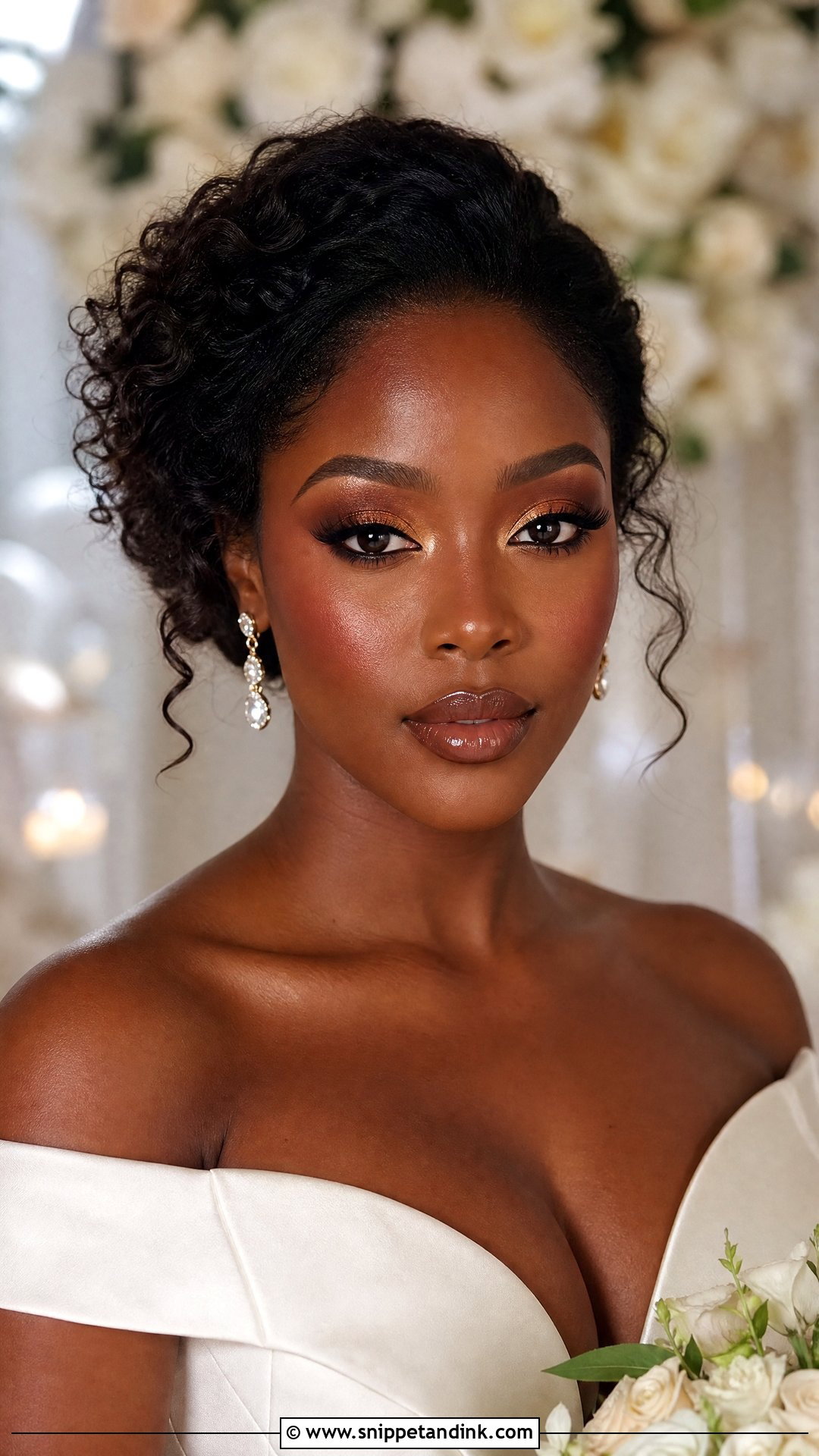 Bronzy Wedding Makeup For Black Brides - Snippet and Ink - 30 Bronzy Glowy Wedding Makeup Ideas