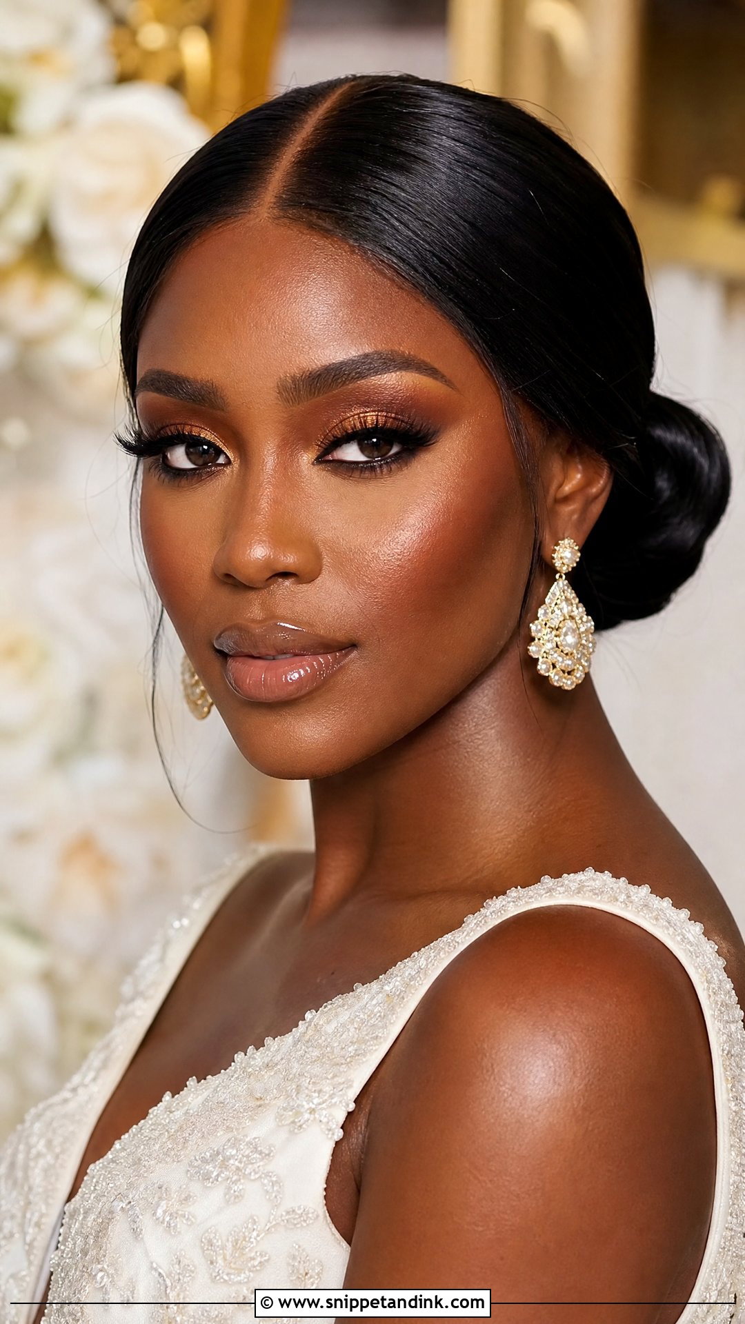 Bronzy Wedding Makeup For Dark Skin - Snippet and Ink - 30 Bronzy Glowy Wedding Makeup Ideas