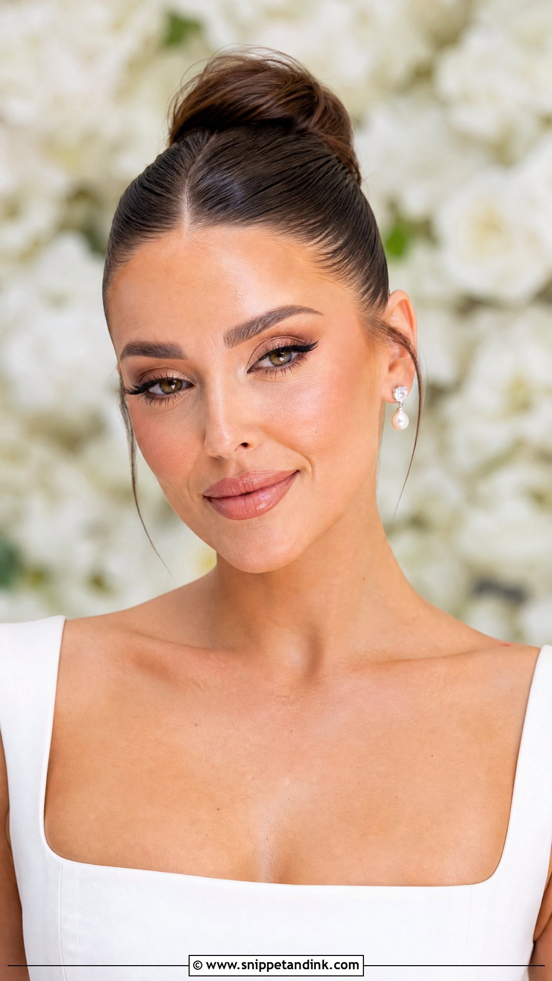 Bronzy Wedding Makeup With Winged Liner - Snippet and Ink - 30 Bronzy Glowy Wedding Makeup Ideas