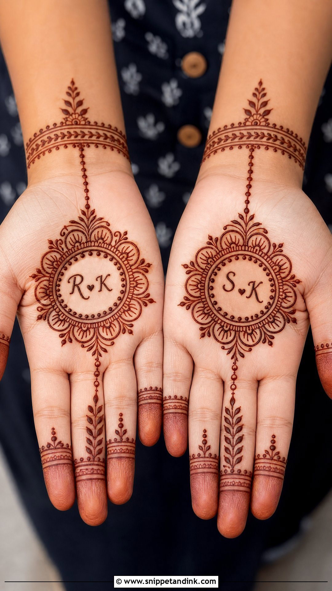 Brother Sister Mandala Mehndi Design - Snippet and Ink - 20 Brother Sister Mehndi Design Ideas