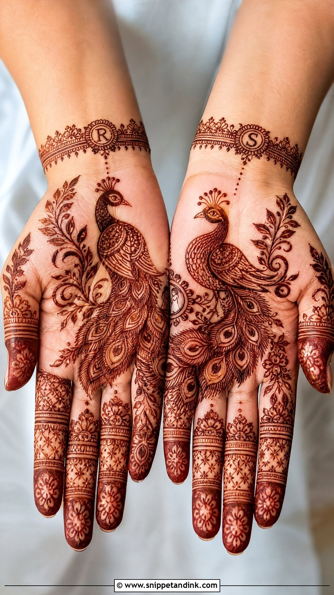 Brother Sister Peacock Mehndi Design - Snippet and Ink - 20 Brother Sister Mehndi Design Ideas