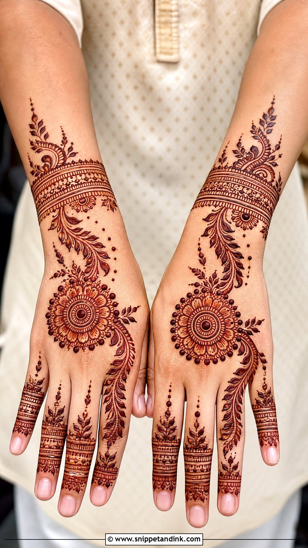 Brother Wedding Back Hand Mehndi Design - Snippet and Ink - 25 Brother Wedding Mehndi Design Ideas