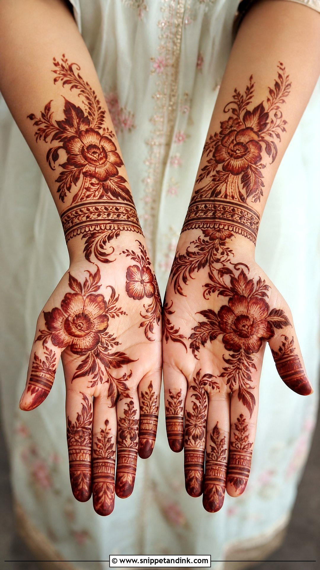 Brother Wedding Floral Mehndi Design - Snippet and Ink - 25 Brother Wedding Mehndi Design Ideas