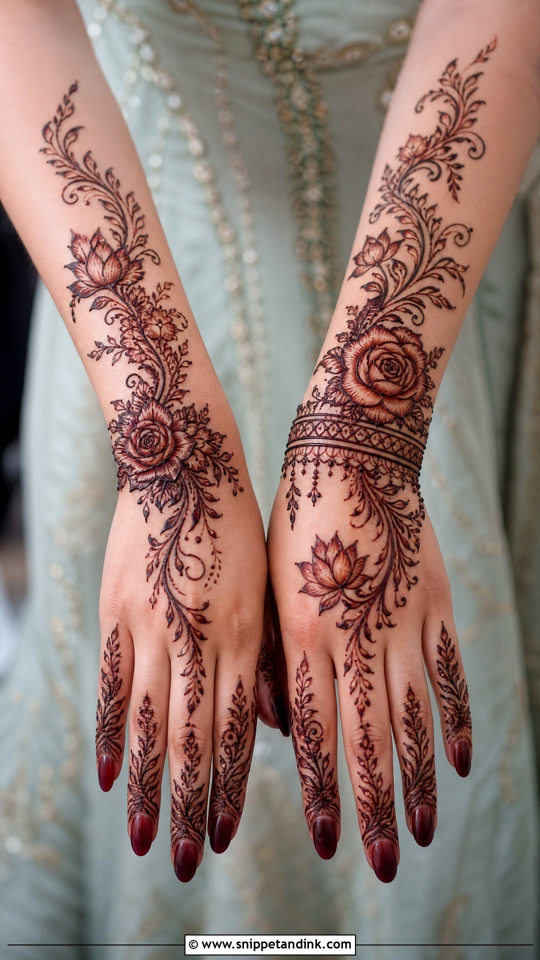 Brother Wedding Floral Mehndi Design - Snippet and Ink - 20 Brother Wedding Mehndi Design for Sister Ideas