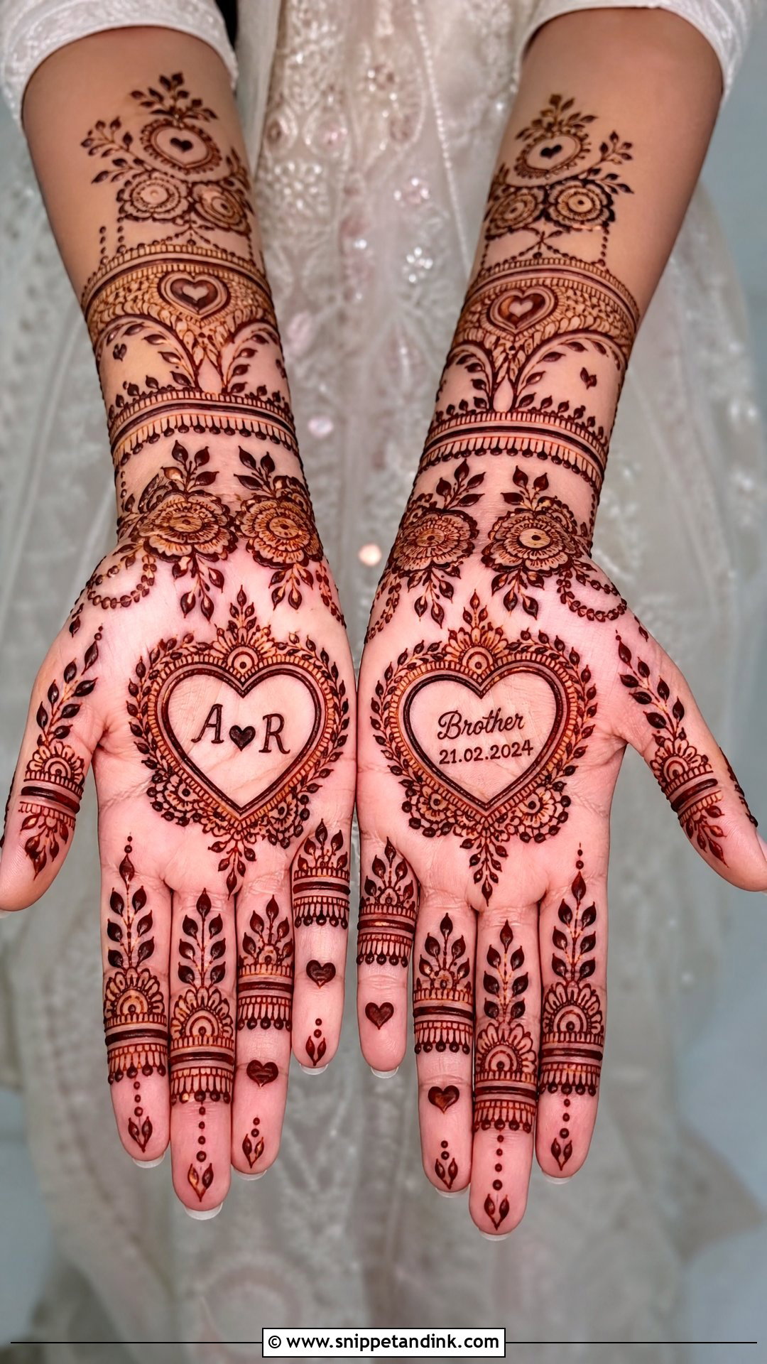Brother Wedding Heart Mehndi Design - Snippet and Ink - 20 Brother Wedding Mehndi Design for Sister Ideas
