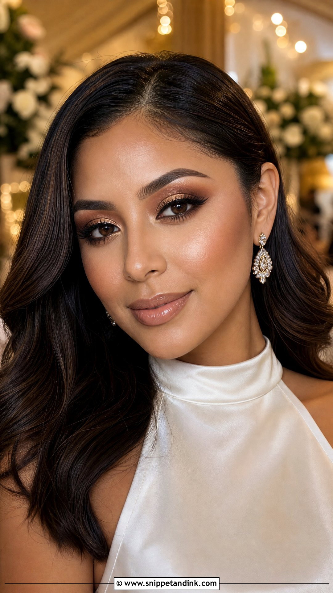 Brown And Gold Smokey Eye Wedding Makeup - Snippet and Ink - 20 Smokey Eye Wedding Makeup Ideas