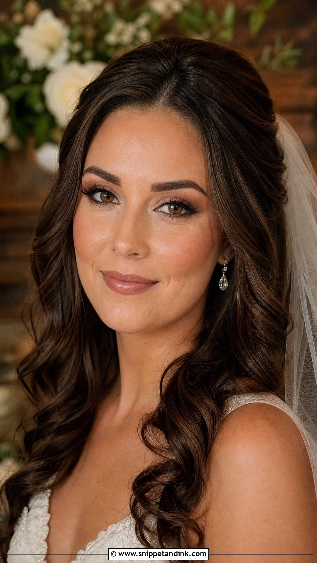 Brown Bridal Makeup - Snippet and Ink - 20 Wedding Day Makeup for Bride Ideas